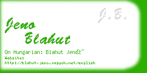 jeno blahut business card